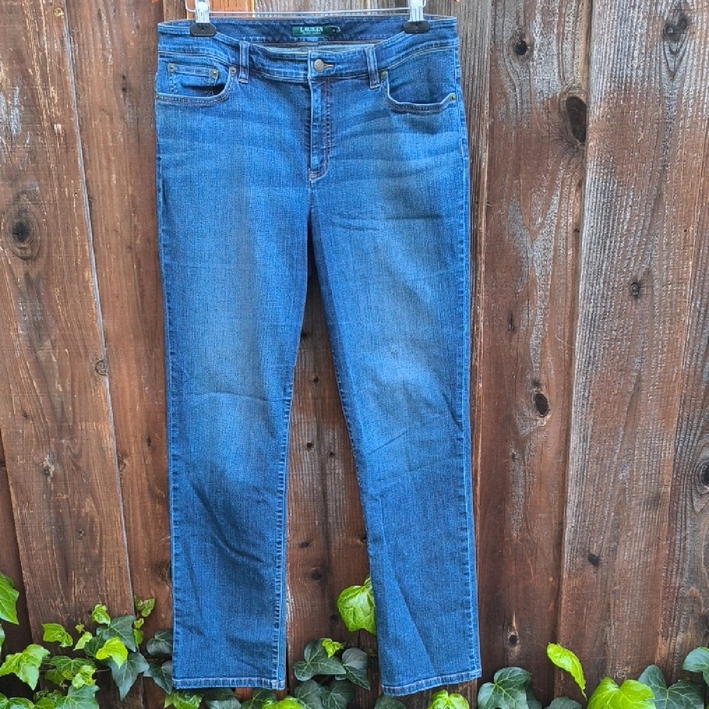 LAUREN RALPH LAUREN Modern Straight Curvy Jeans Size 14